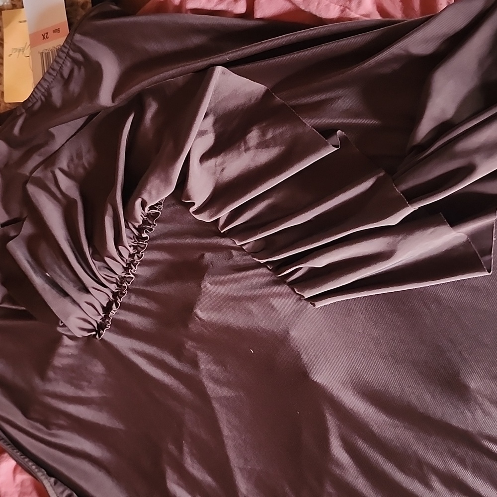 *Baby Phat Brown Backless Dress With Ruffles